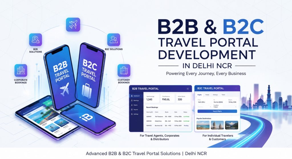 What is a B2B and B2C Travel Portal Development in Delhi NCR?