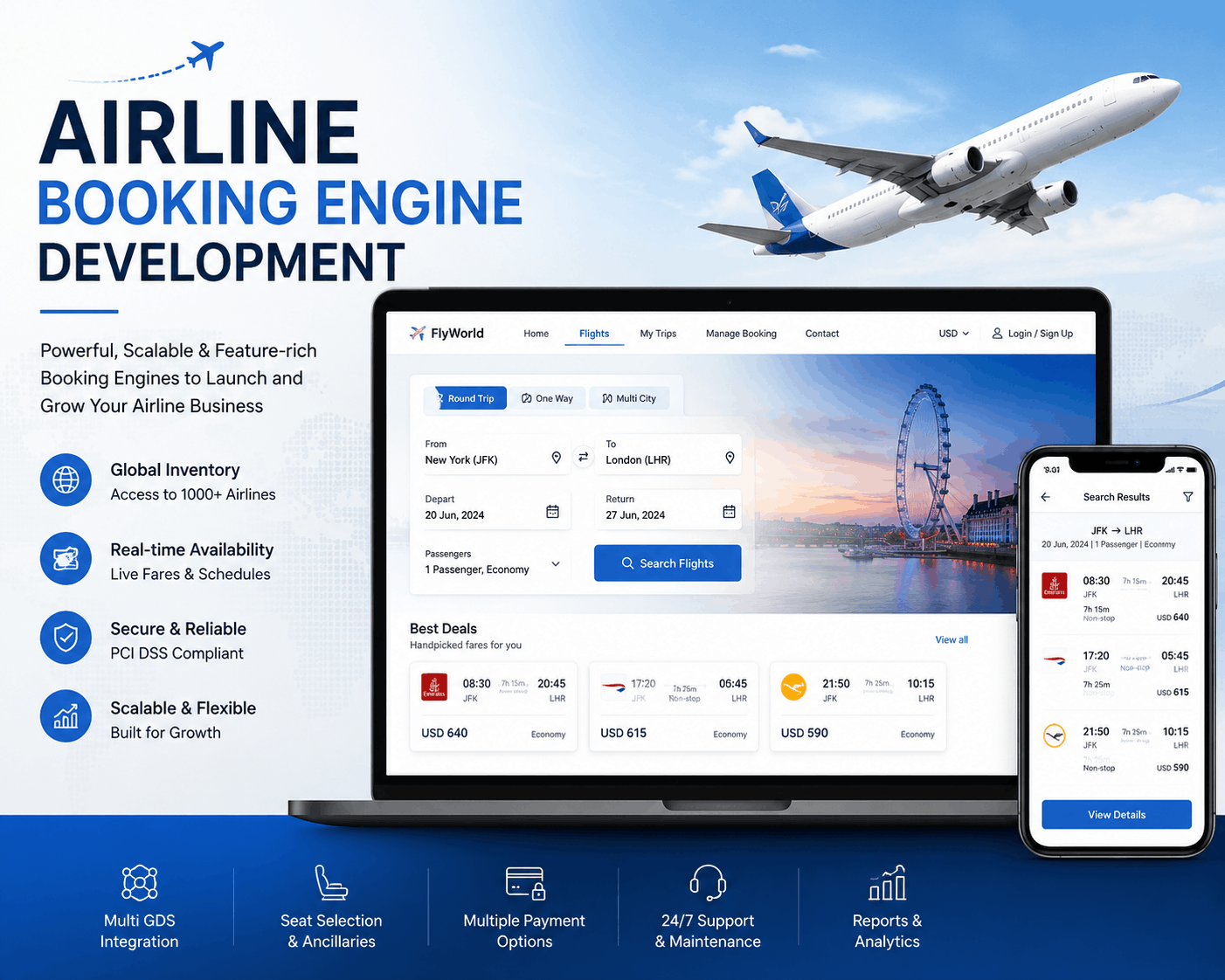 Airline Booking Engine Development Services Delhi NCR