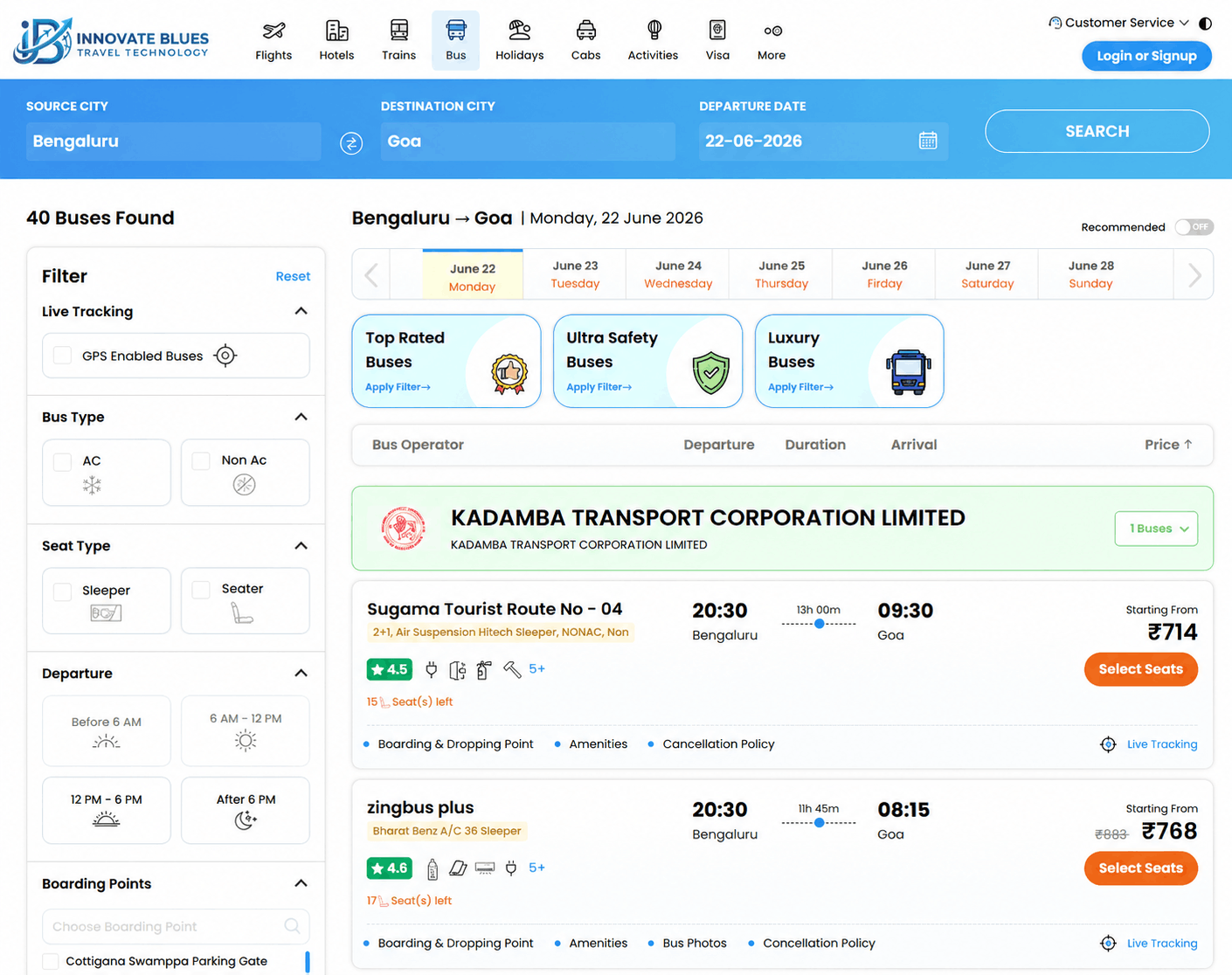 Best Bus Booking Engine Development in Delhi NCR