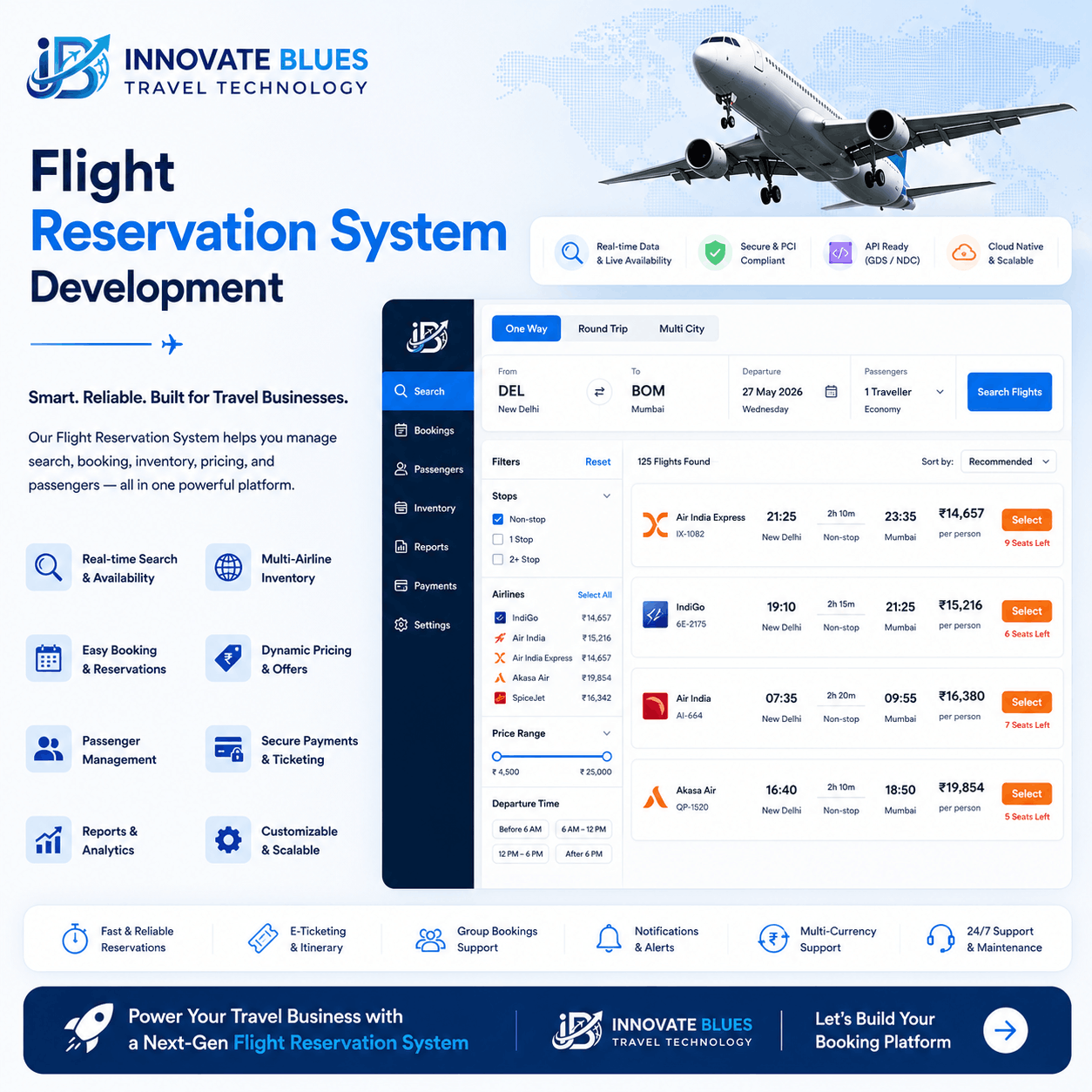 Flight Reservation System Development Company Delhi NCR